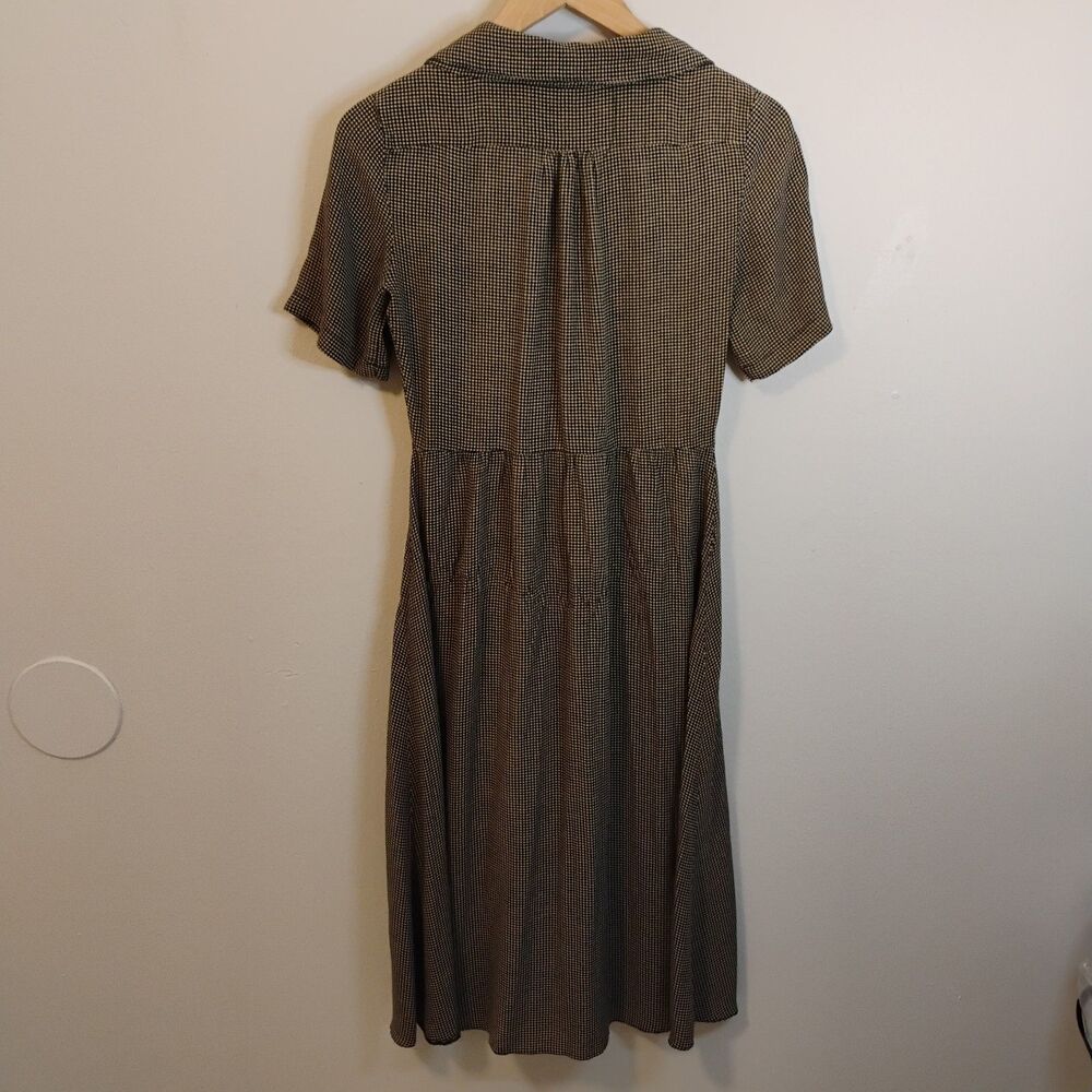 urban outfitters dress Mini Hounds tooth Button Down 50s Country Grunge Sz M - Picture 2 of 9